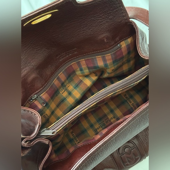 Marino Orlandi Brown Leather Satchel - Picture 3 of 11